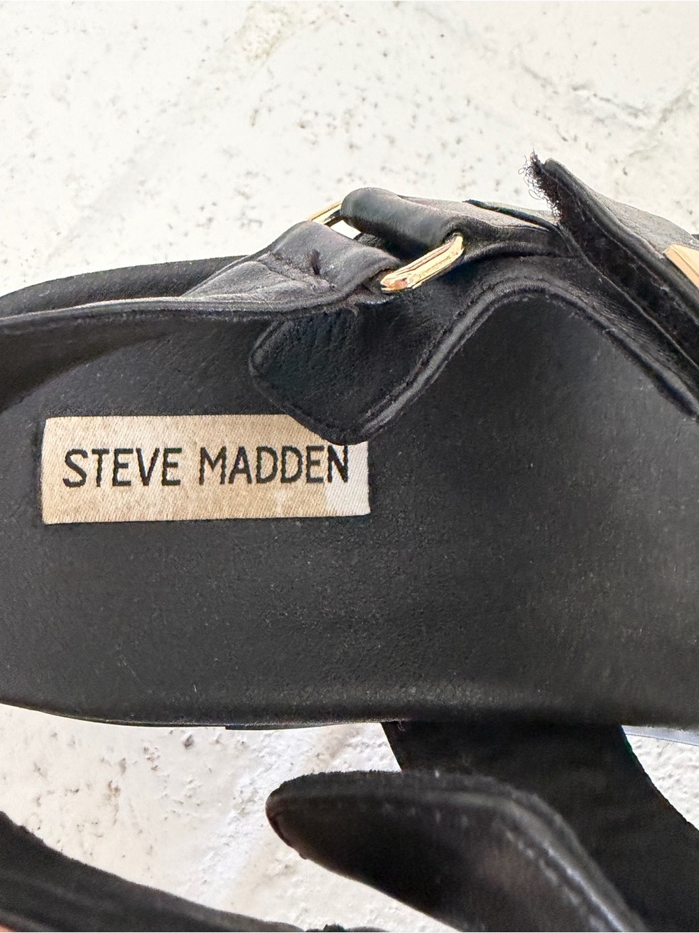 Steve Madden Big Mona Platform Sandals with Gold Hardware - Picture 7 of 7